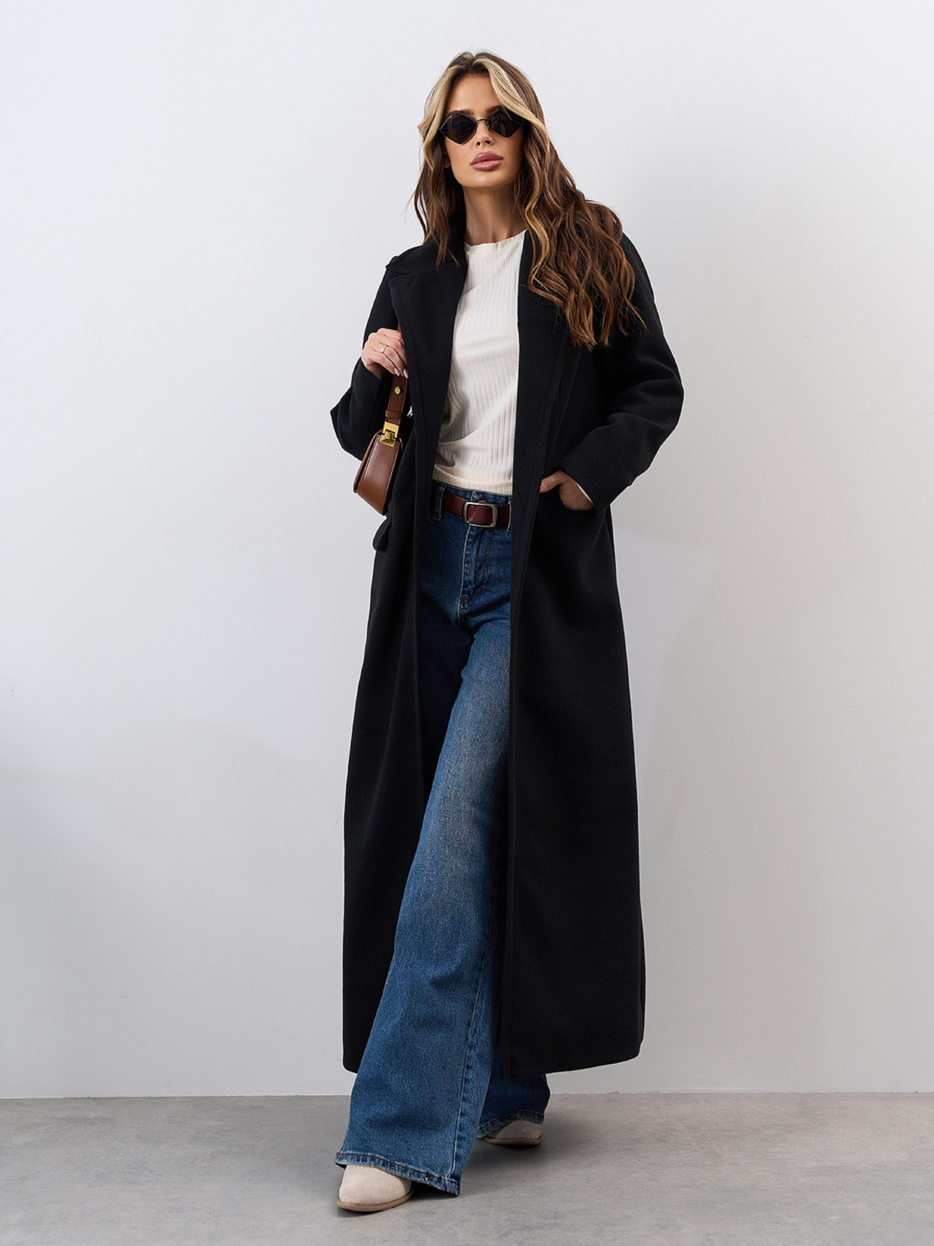 Пальто ISSA Plus модель 15325_черный Фото