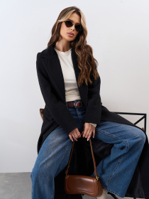 Пальто ISSA Plus модель 15325_черный Фото