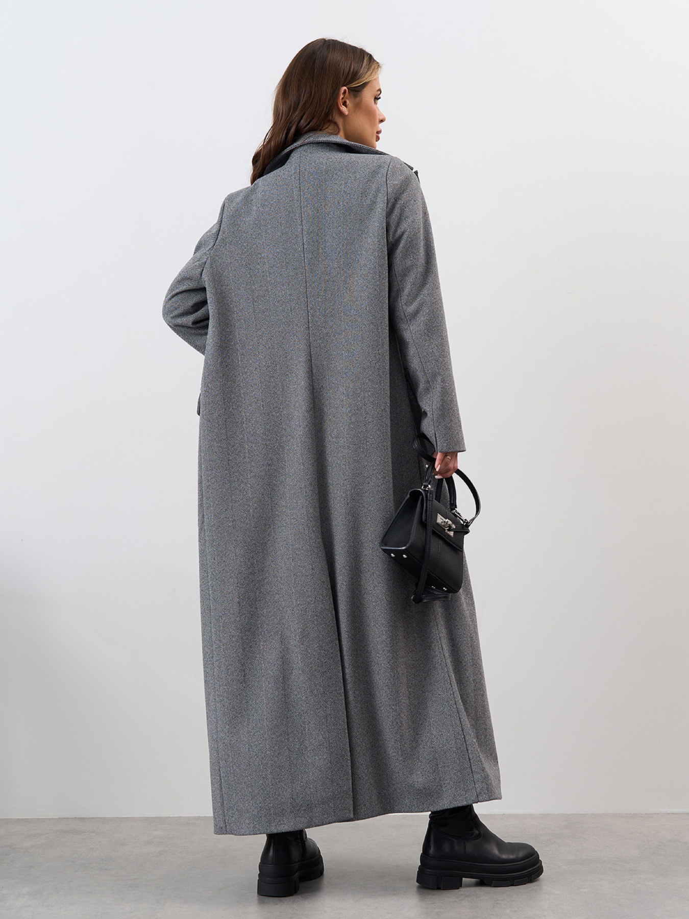 Пальто ISSA Plus модель 15326_серый Фото