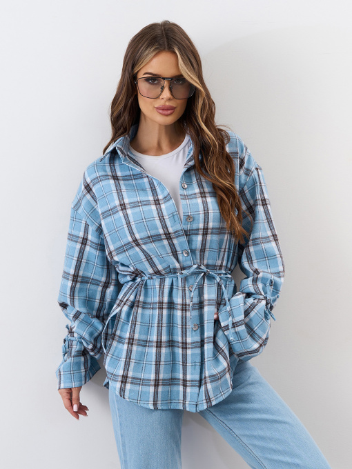 Сорочка повсякденна ISSA Plus модель SA-663_голубой Сорочка повсякденна ISSA Plus модель SA-663_голубой Фото