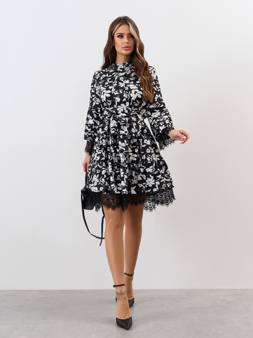 Платье мини ISSA Plus модель SA-651A_черный Фото