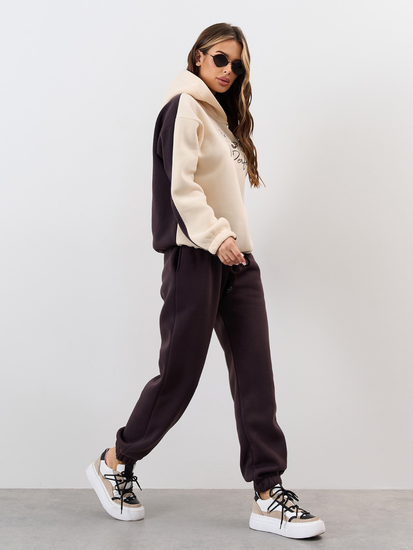 Повседневный костюм ISSA Plus модель 14858_темно-коричневый Фото