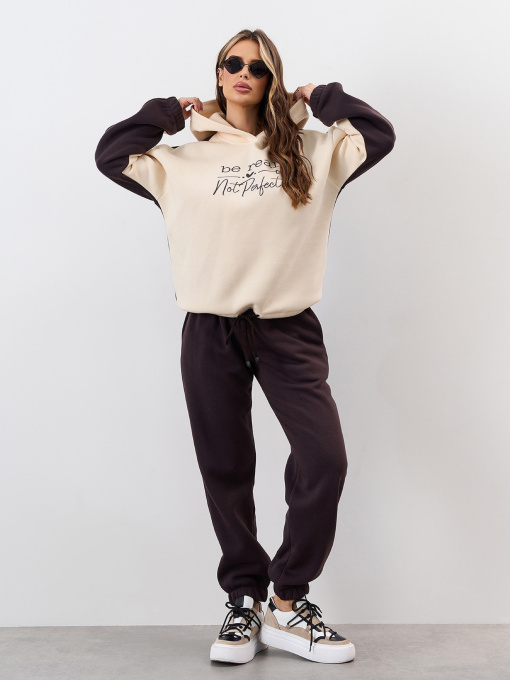 Повсякденний костюм ISSA Plus модель 14858_темно-коричневый Фото