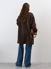 Кардиган ISSA Plus модель 15327_темно_коричневый Фото