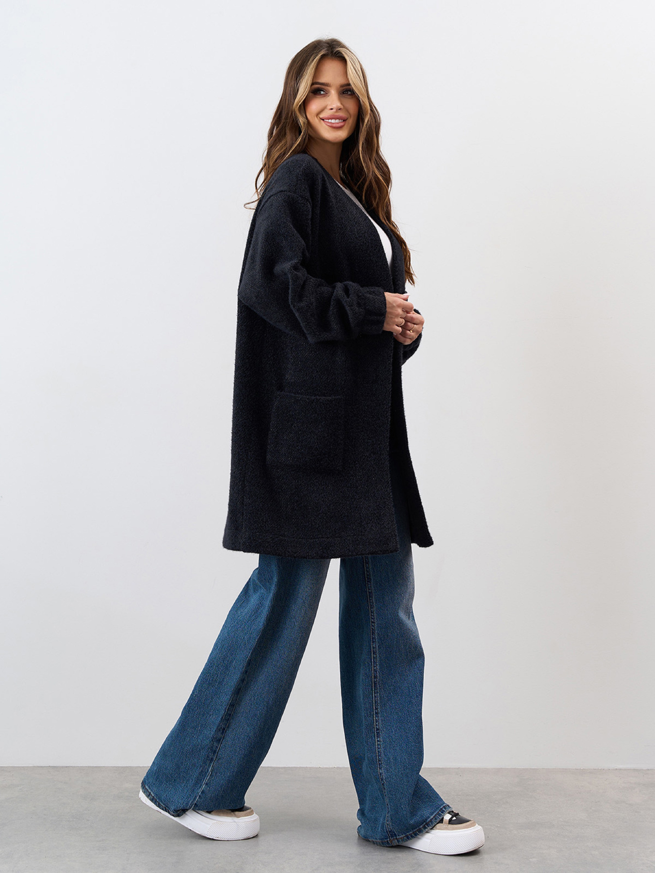 Кардиган ISSA Plus модель 15327_черный Фото