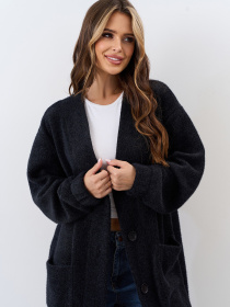 Кардиган ISSA Plus модель 15327_черный Фото