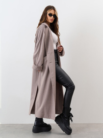 Пальто ISSA Plus модель 15328_бежевый Фото