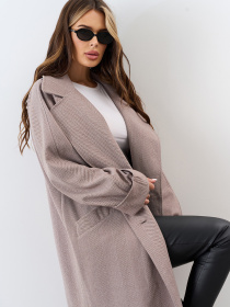 Пальто ISSA Plus модель 15328_бежевый Фото