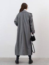 Пальто ISSA Plus модель 15328_серый Фото