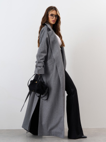 Пальто ISSA Plus модель 15329_серый Фото