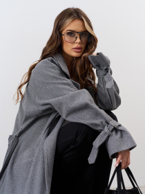 Пальто ISSA Plus модель 15329_серый Фото