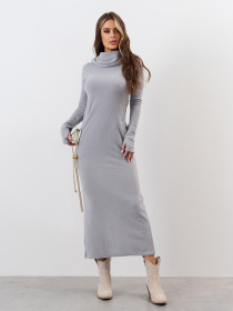 Платье макси ISSA Plus модель 15335_серый Фото