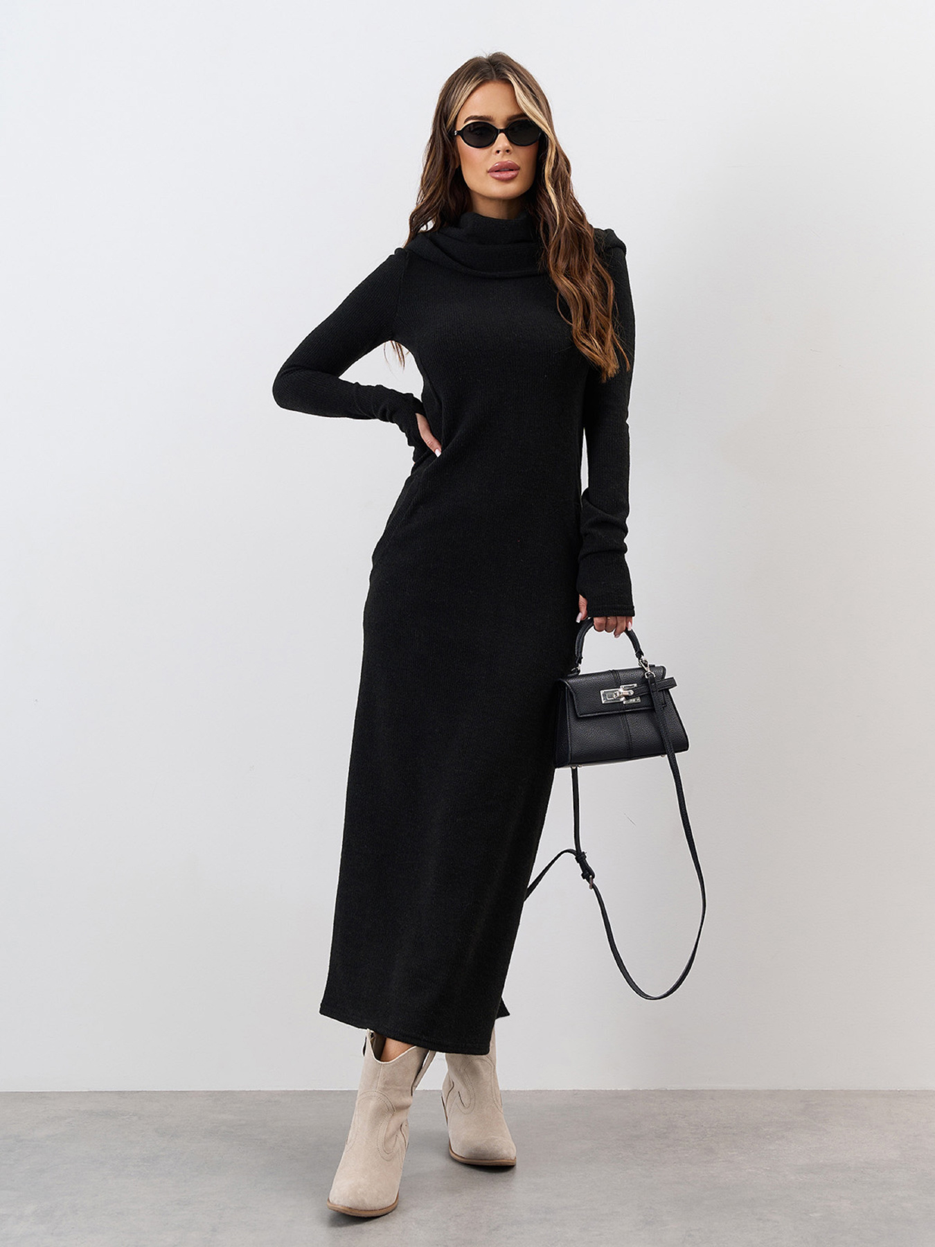 Платье макси ISSA Plus модель 15335_черный Фото