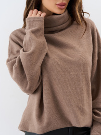 Свитер ISSA Plus модель 15336_темно_бежевый Фото