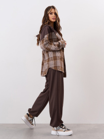 Штаны спортивные ISSA Plus модель 15337B_темно_коричневый Фото