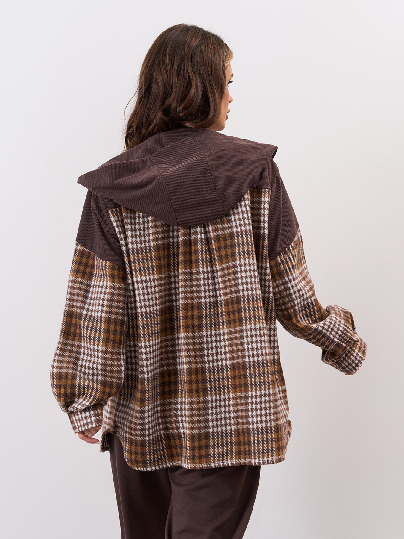 Рубашка повседневная ISSA Plus модель 15337R_коричневый Фото