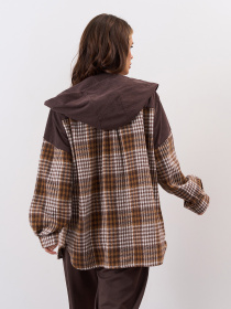 Рубашка повседневная ISSA Plus модель 15337R_коричневый Фото