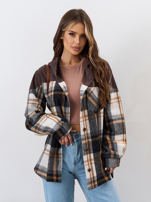 Рубашка ISSA Plus модель 15339_коричневый Фото