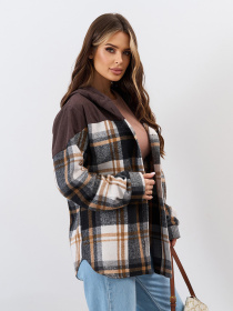 Рубашка повседневная ISSA Plus модель 15339_коричневый Фото