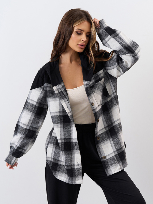 Рубашка повседневная ISSA Plus модель 15340R_черный Фото