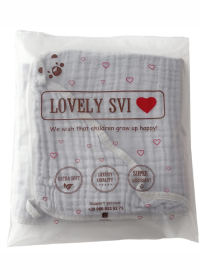 Набор полотенец детских  хлопок (муслин) 6-слойный, 2 шт: 80 x 80 см 0 - 2 лет Серый и Розовый Lovely Svi  модель 7062025 Фото