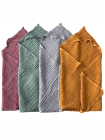 Набор полотенец детских хлопок (муслин) 6-слойный, 2 шт: 80 x 80 см 0 - 2 лет Желтый и Зеленый Lovely Svi  модель 8062025 Фото