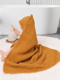 Набір рушників дитячих органічна бавовна ( муслін) – 6-шарів, 2 шт: 80 x 80 см від 0 до 2 років Жовтий і Зелений Lovely Svi  модель 8062025 Фото