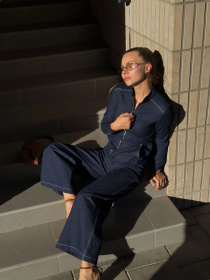 Джинсовый комбинезон KAZKOVA модель T1759079324 Фото