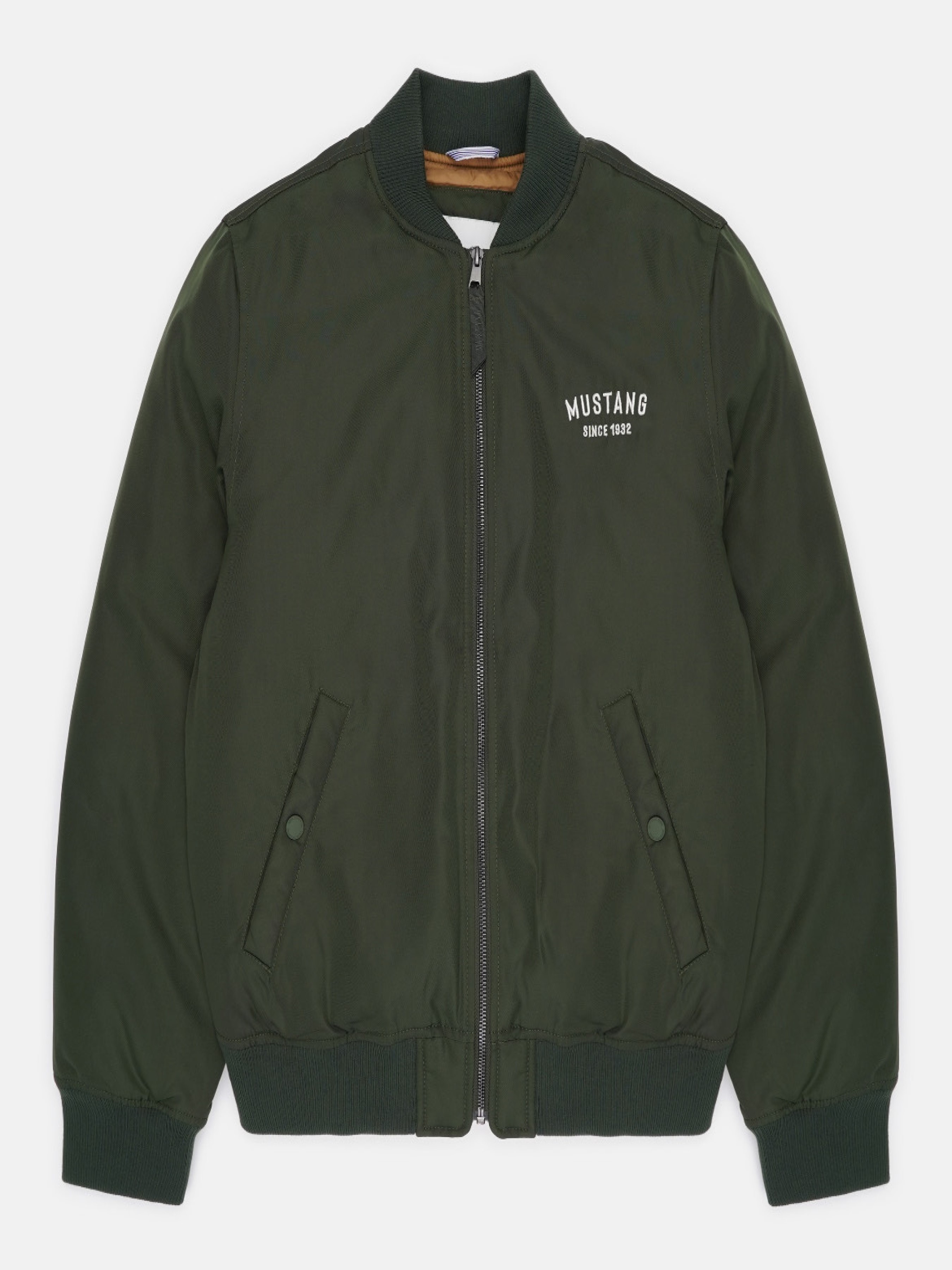 Чоловічий Бомбер Mustang Jeans Daniel Bomber AW (1014174) колір хакі, матеріал поліестер