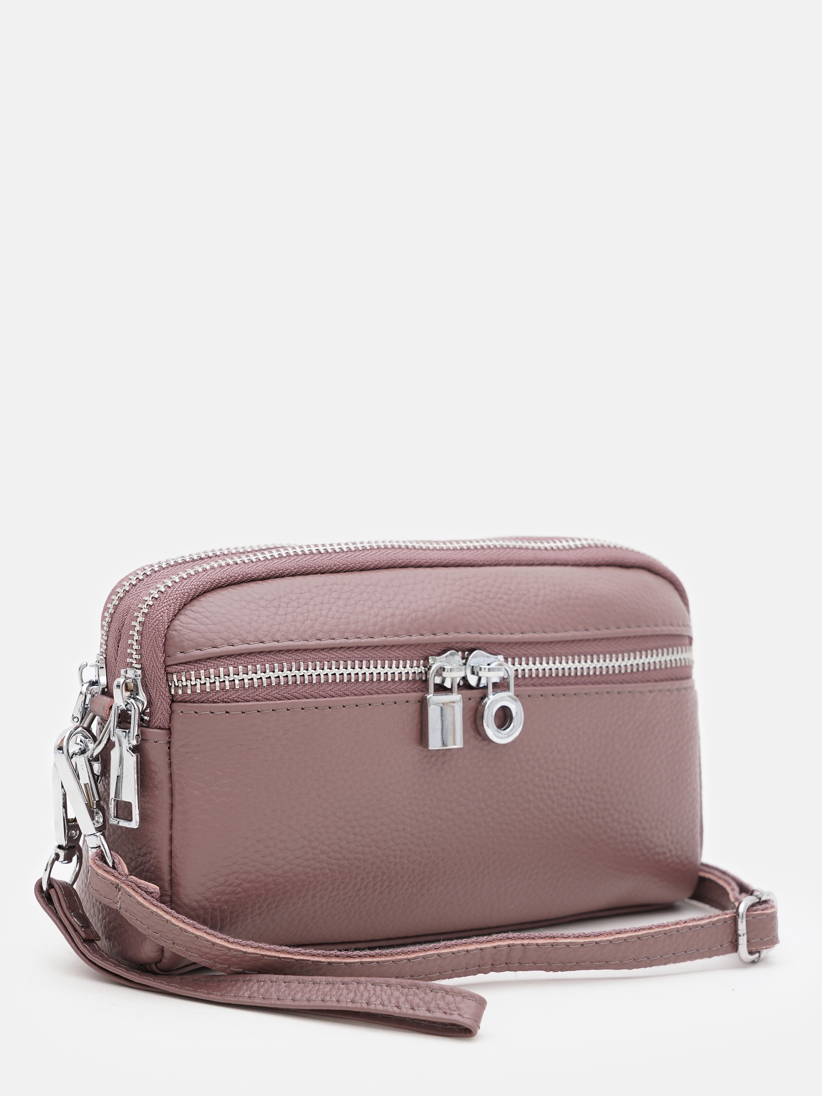 Borsa Leather Крос-боді (K11668v-violet) Жіноче, колір - Фіолетовий, матеріал - Шкіра Borsa Leather - купити в Україні