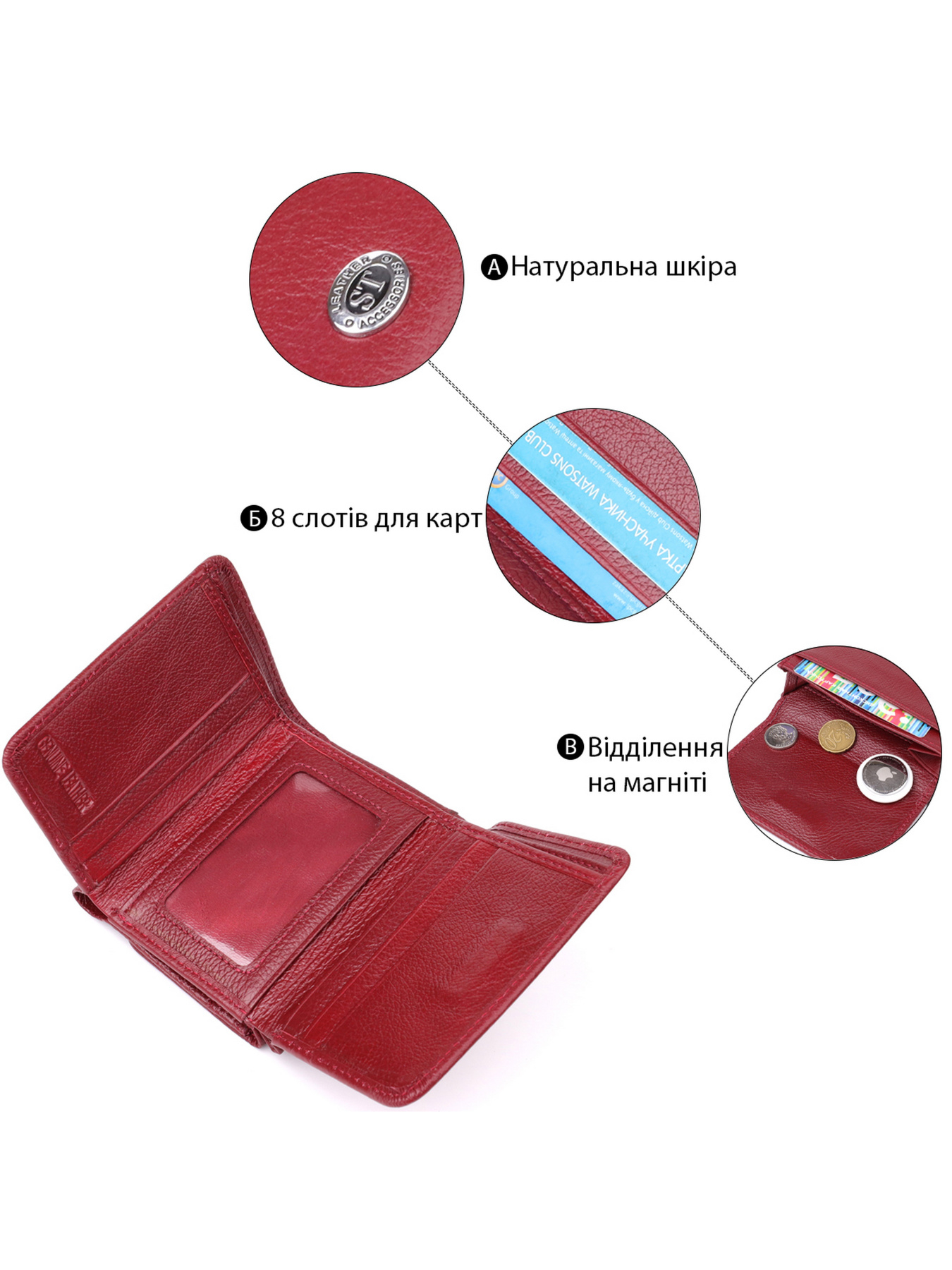 Кошелек ST Leather Accessories модель bag24_23073 Фото