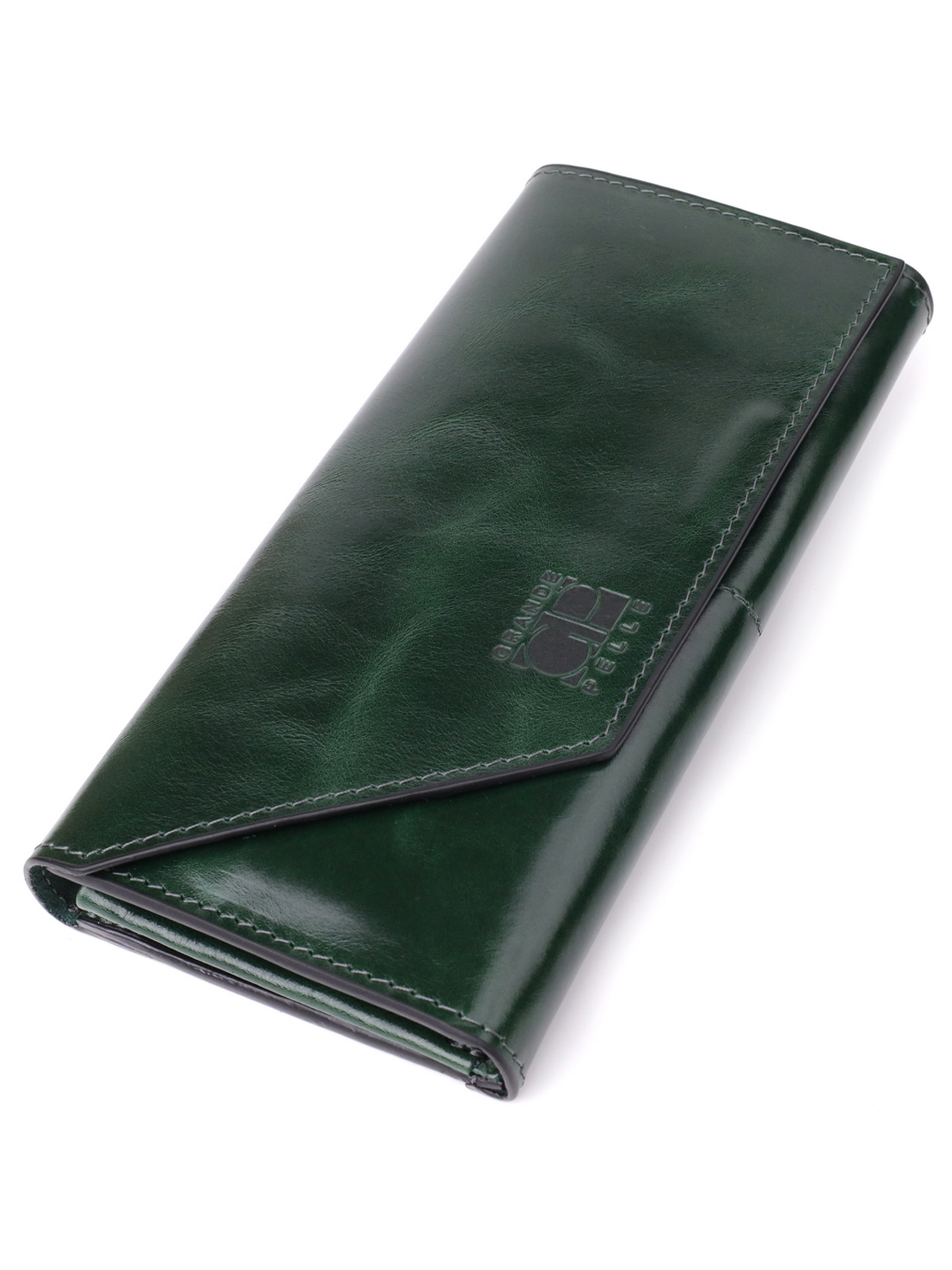 Grande Pelle Гаманець (bag24_22945) Жіноче колір - Зелений матеріал - Шкіра Grande Pelle - купити в Україні