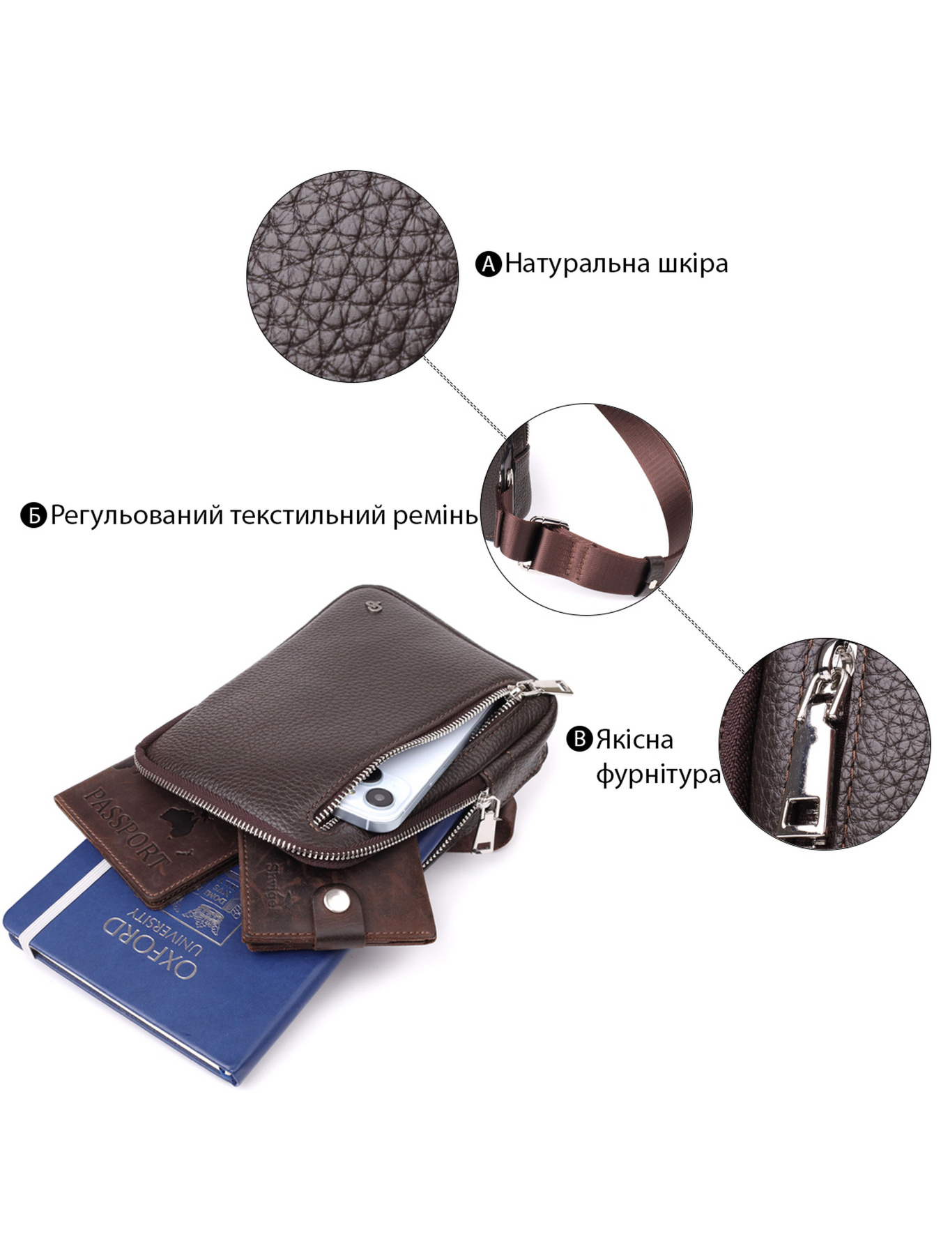 Кросс-боди Grande Pelle модель bag24_22878 Фото