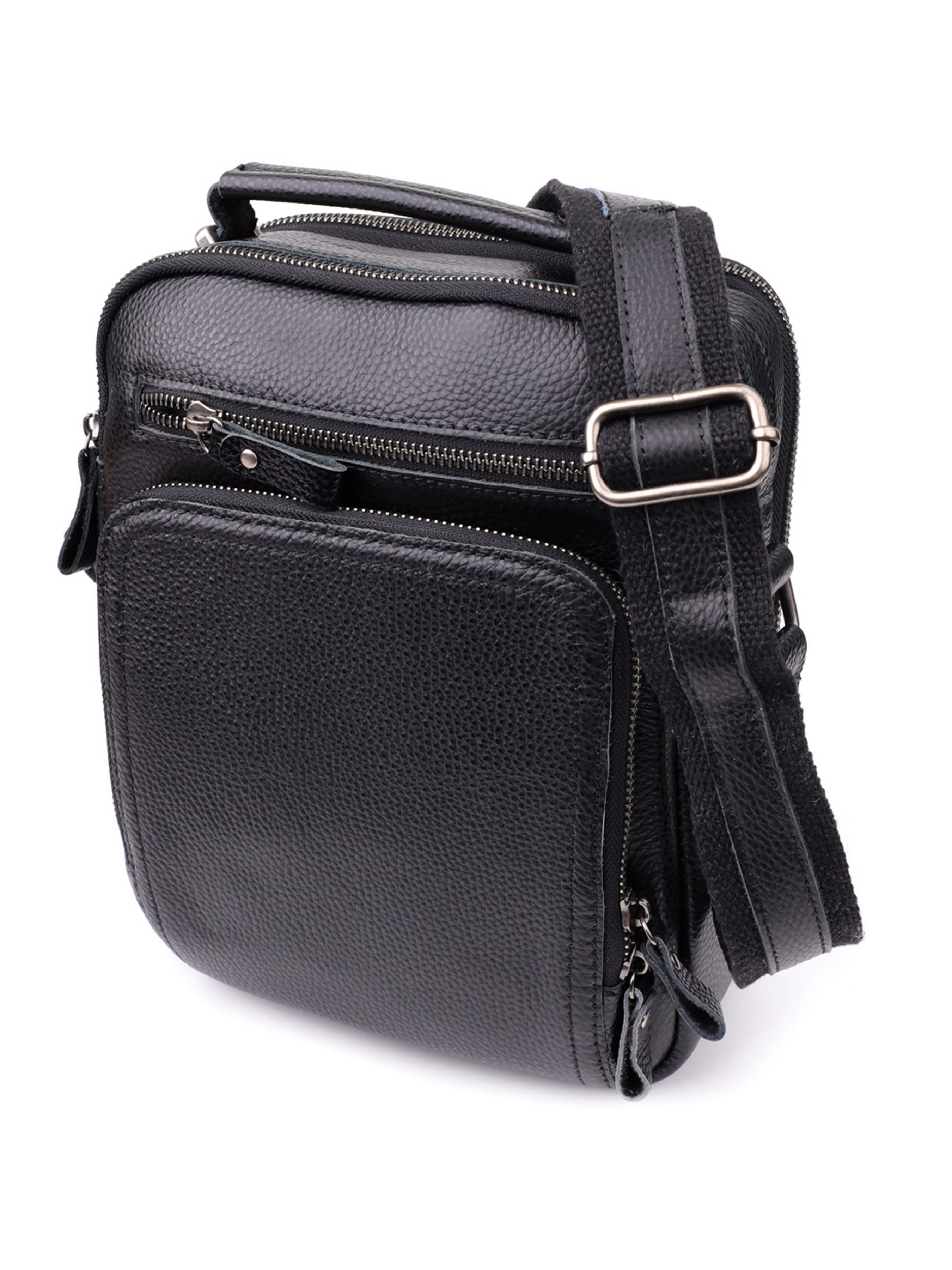 Vintage Крос-боді (bag24_23034) Чоловіче колір - Чорний матеріал - Шкіра