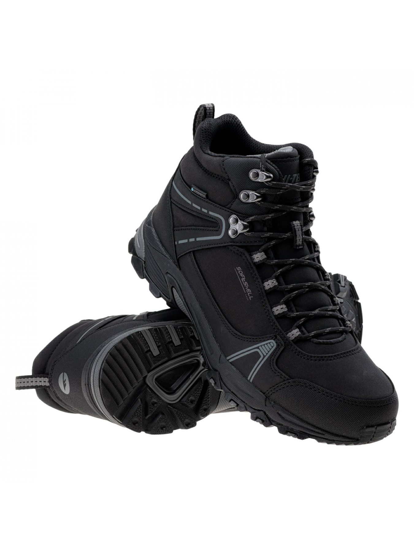 Ботинки аутдор Hitec Hapiter mid wp модель HAPITER MID WP-BLACK/MID GREY Фото
