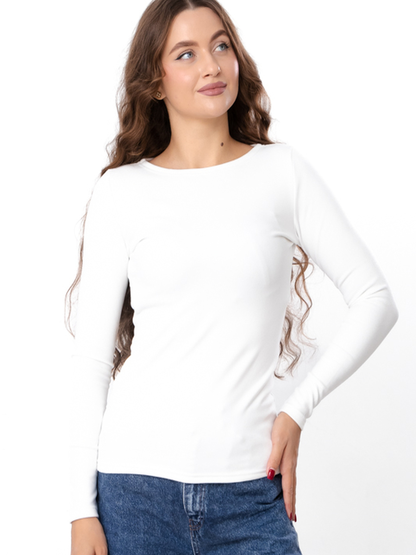 Лонгслив Носи своє модель 8380-113-svtlo-molochnij Фото