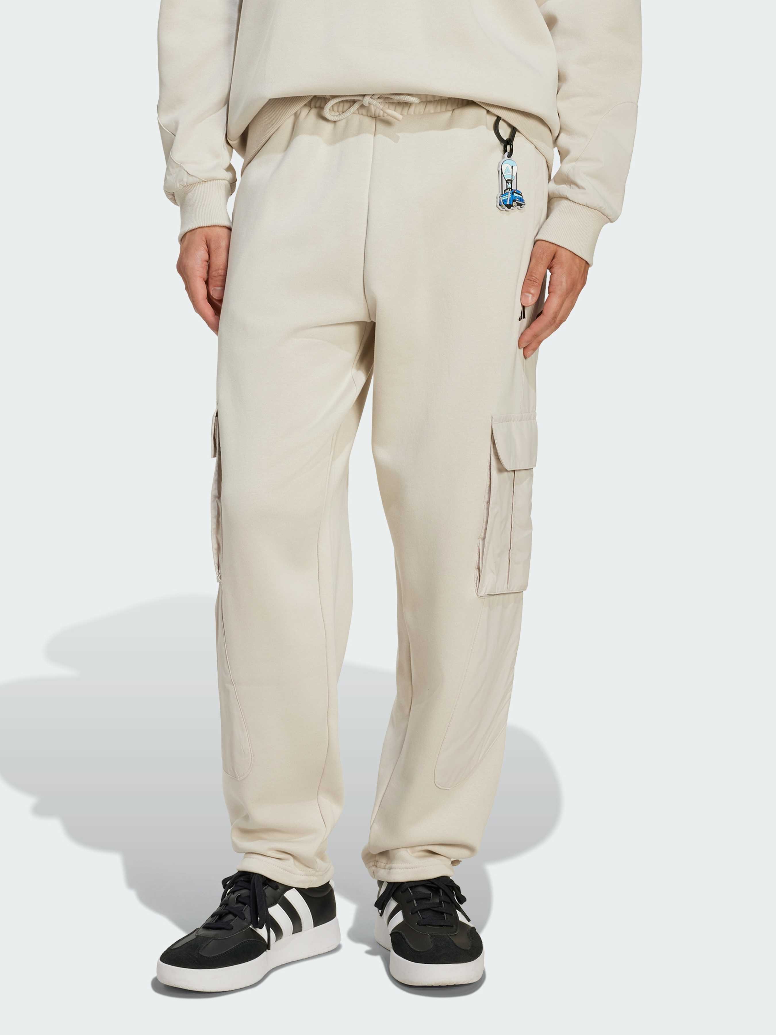 Бавовняні Чоловічі Повсякденні штани adidas  (JV8021) колір бежевий