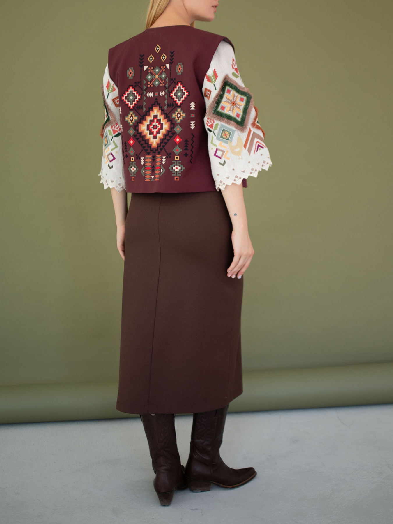 Юбка миди Едельвіка модель 233-25-00brown Фото