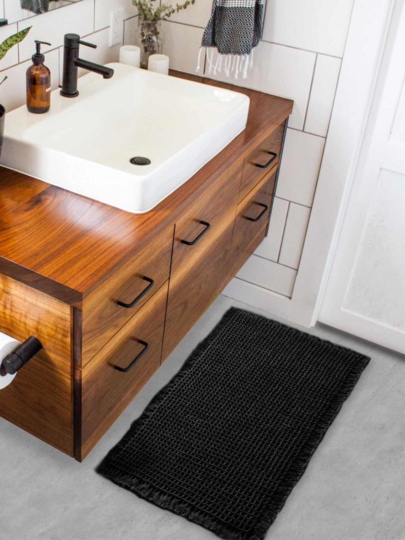 Коврик для ванной / туалета вафельный  Черный Lovely Svi  модель 217255 Фото