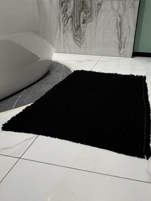 Килимок для ванної /туалету вафельний Чорний Lovely Svi  модель 217255 Фото