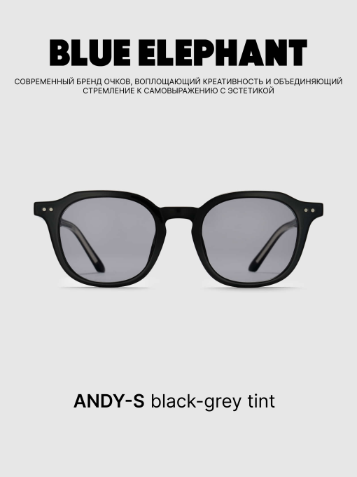 Көзілдірік BLUE ELEPHANT ANDY-S Black-Grey Tint үлгі CP114394 Фото