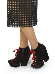 Бoтильоны It-girl модель 6056-22-black-red Фото