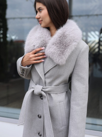 Пальто MilaNova модель Пальто ПВ-392 серый Фото