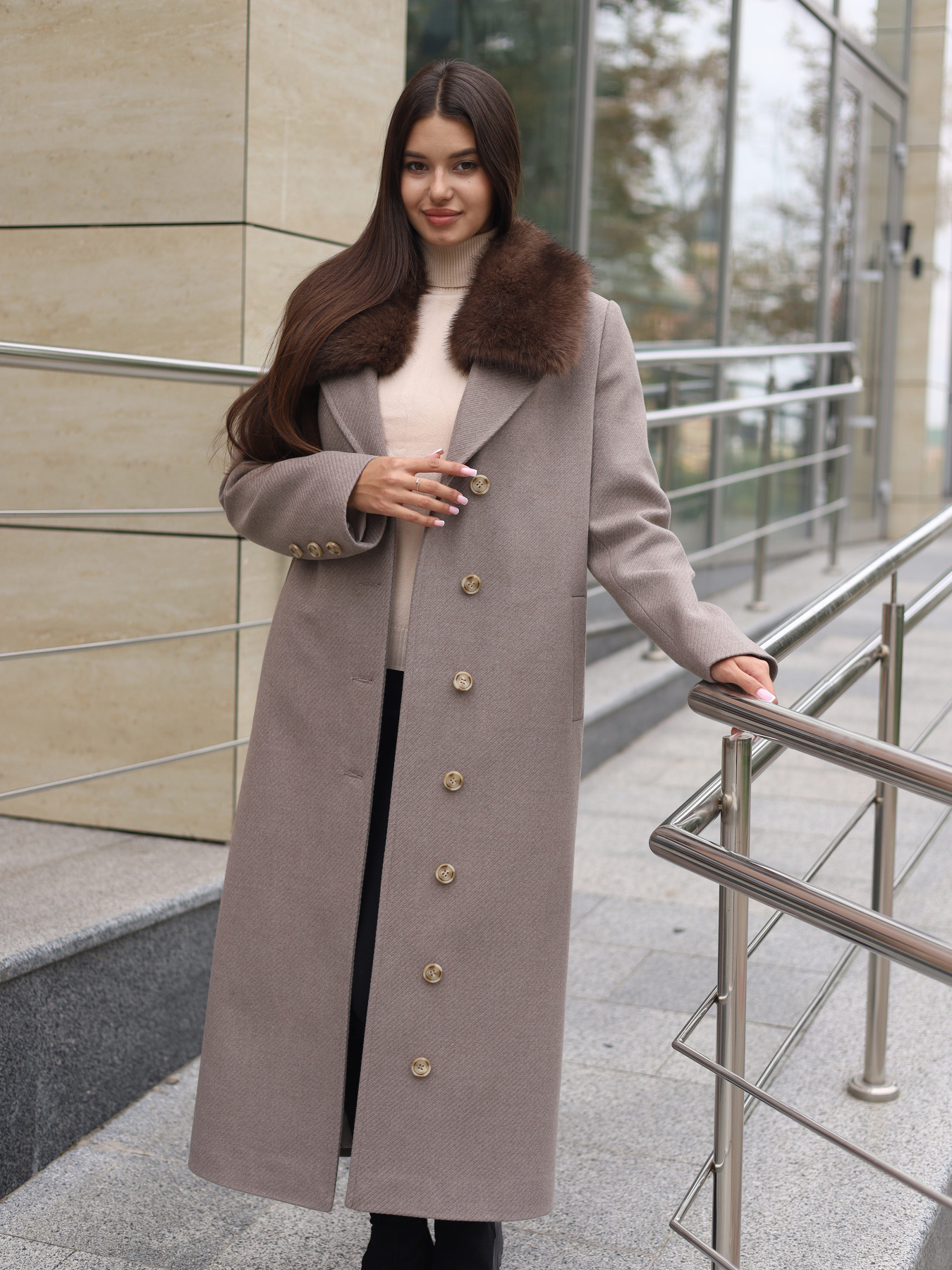 Пальто с утеплителем MilaNova модель Пальто ПВ-392 капучино Фото