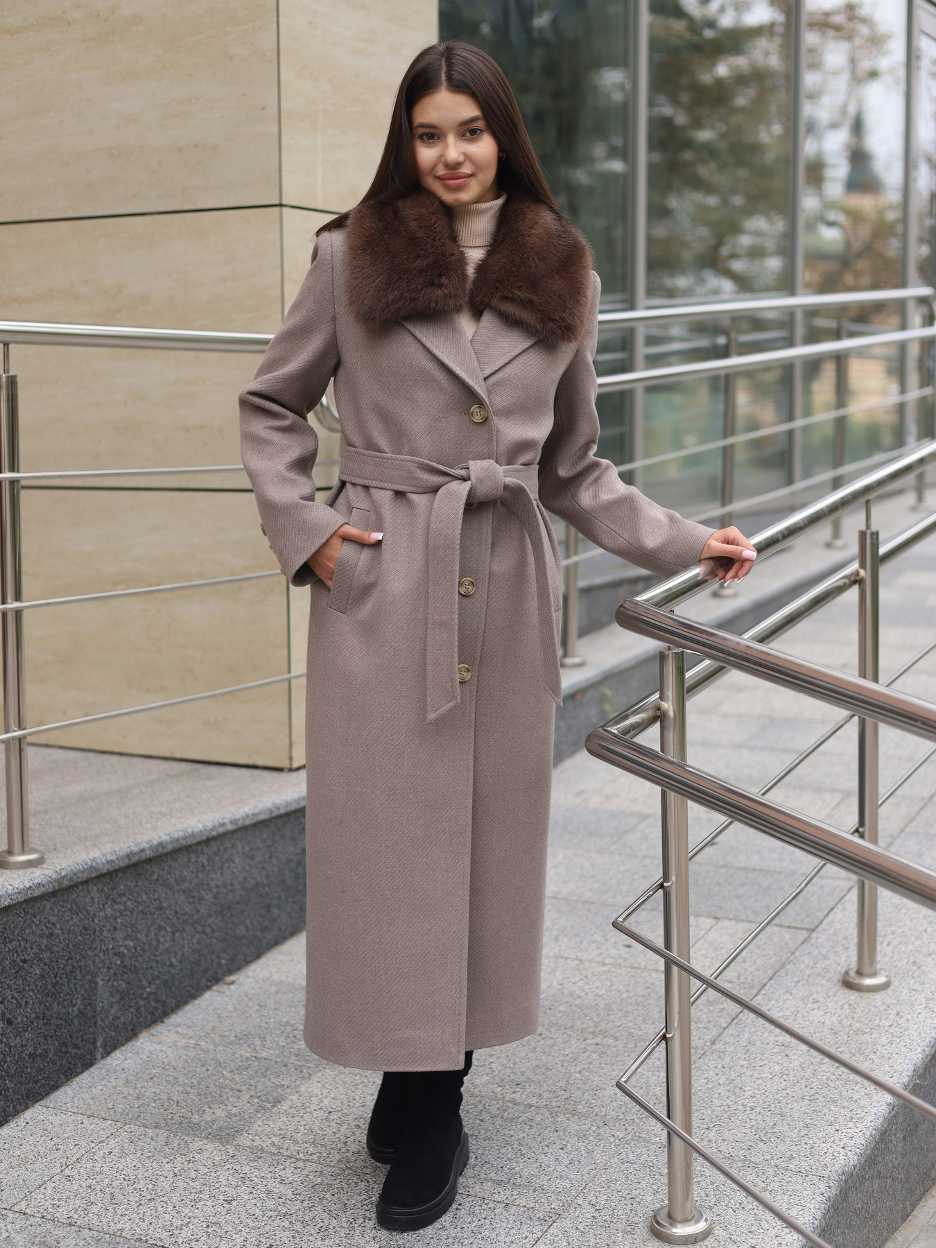 Пальто с утеплителем MilaNova модель Пальто ПВ-392 капучино Фото