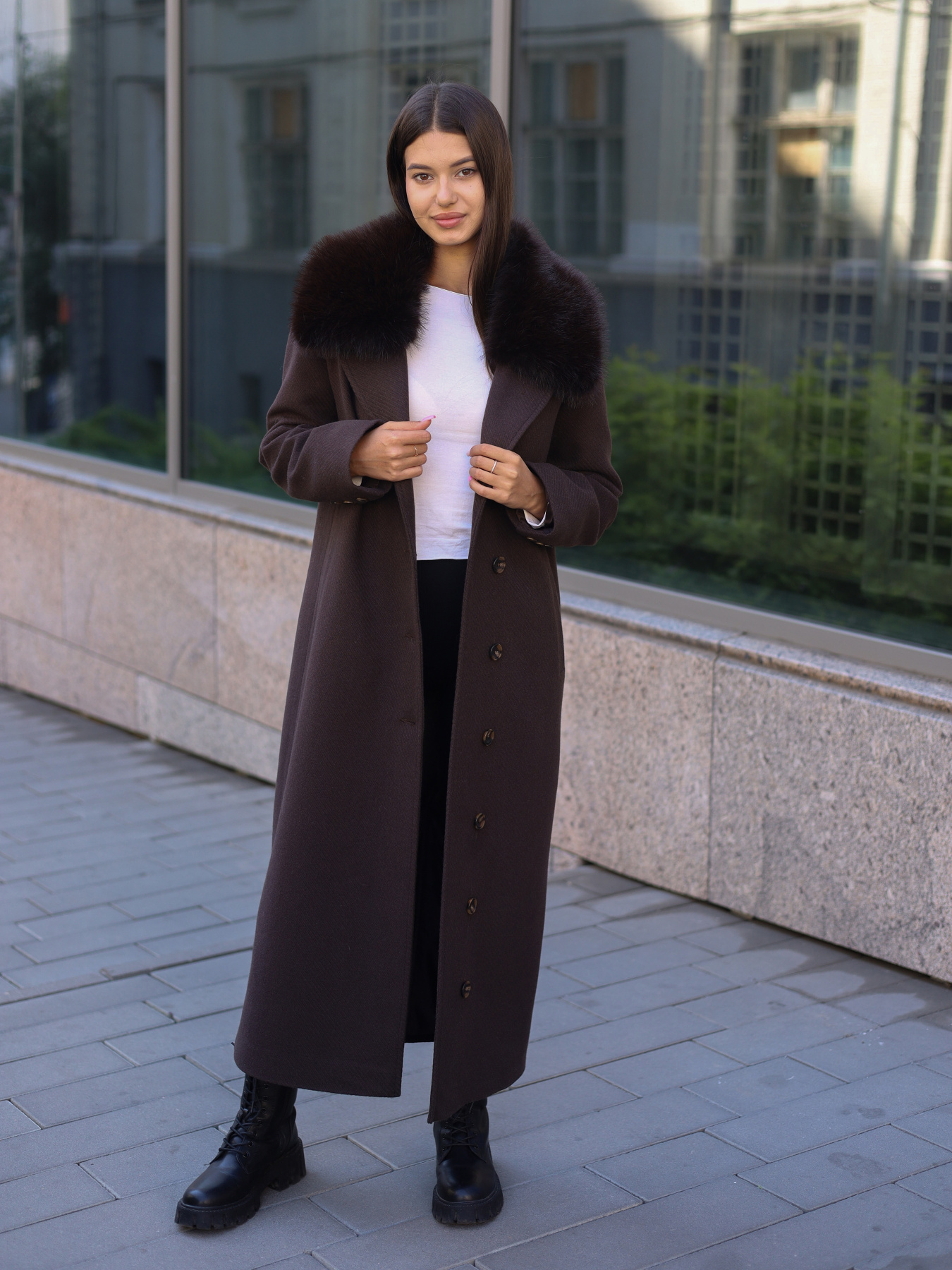 Пальто MilaNova модель Пальто ПВ-392 шоколад Фото