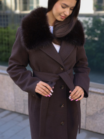 Пальто MilaNova модель Пальто ПВ-392 шоколад Фото