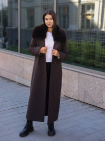 Пальто MilaNova модель Пальто ПВ-392 шоколад Фото