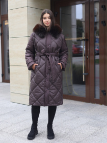 Пальто с утеплителем MilaNova модель Плащ ПВ-391 шоколад Фото