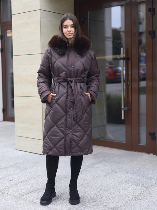 Пальто с утеплителем MilaNova модель Плащ ПВ-391 шоколад Фото